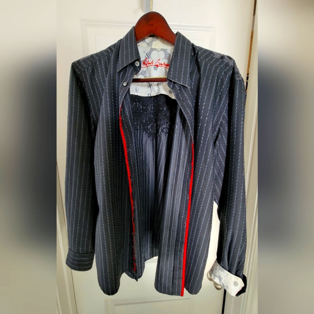 Robert Graham black button down shirt (L)